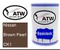 Preview: Nissan, Brown Pearl, CK1: 500ml Lackdose, von ATW Autoteile West.